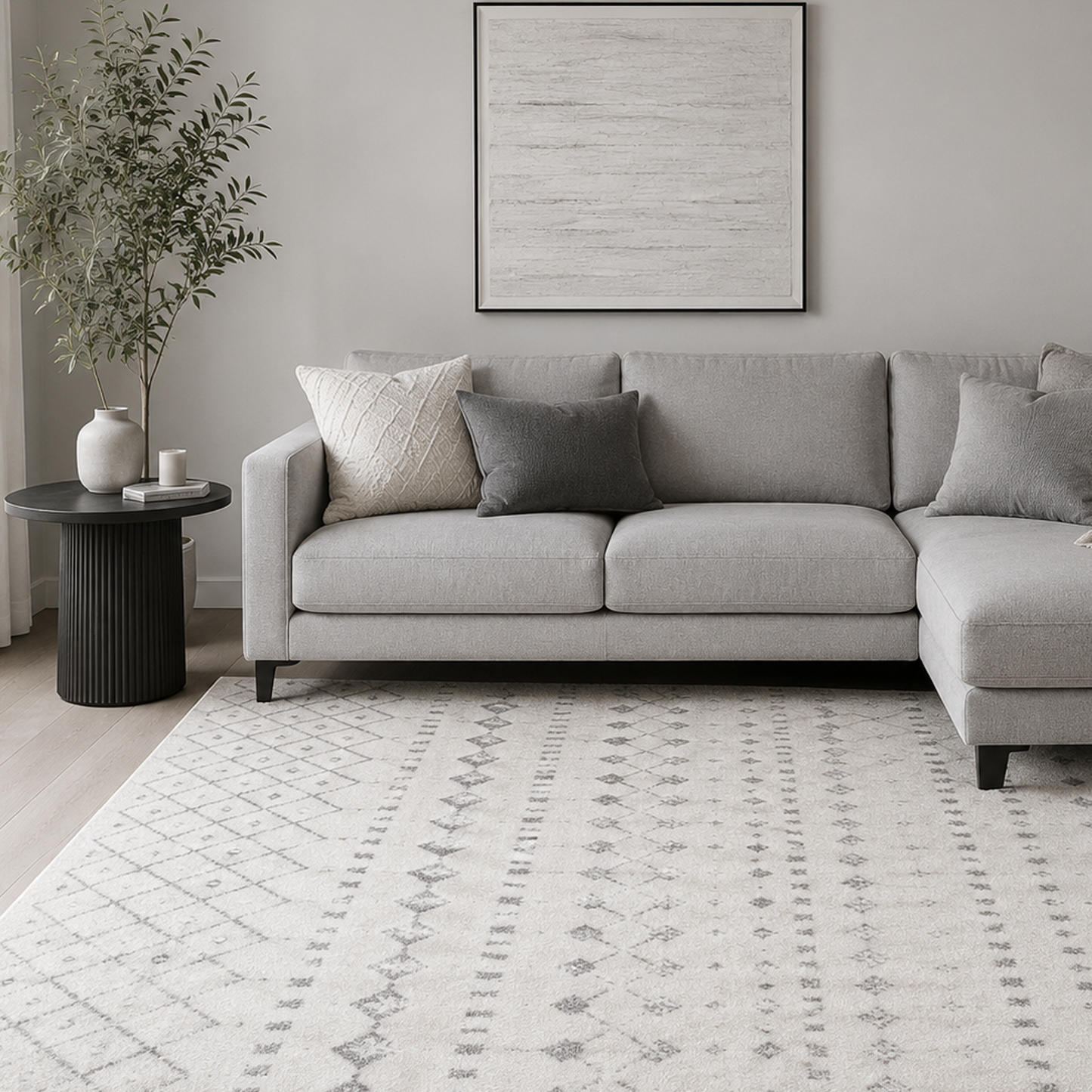 Ascot Modern Aztec Ivory Rug