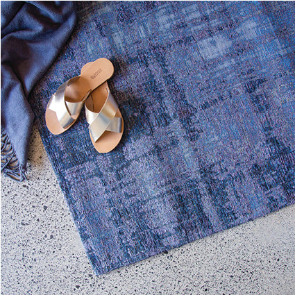 Russo Grunge Petrol Rug