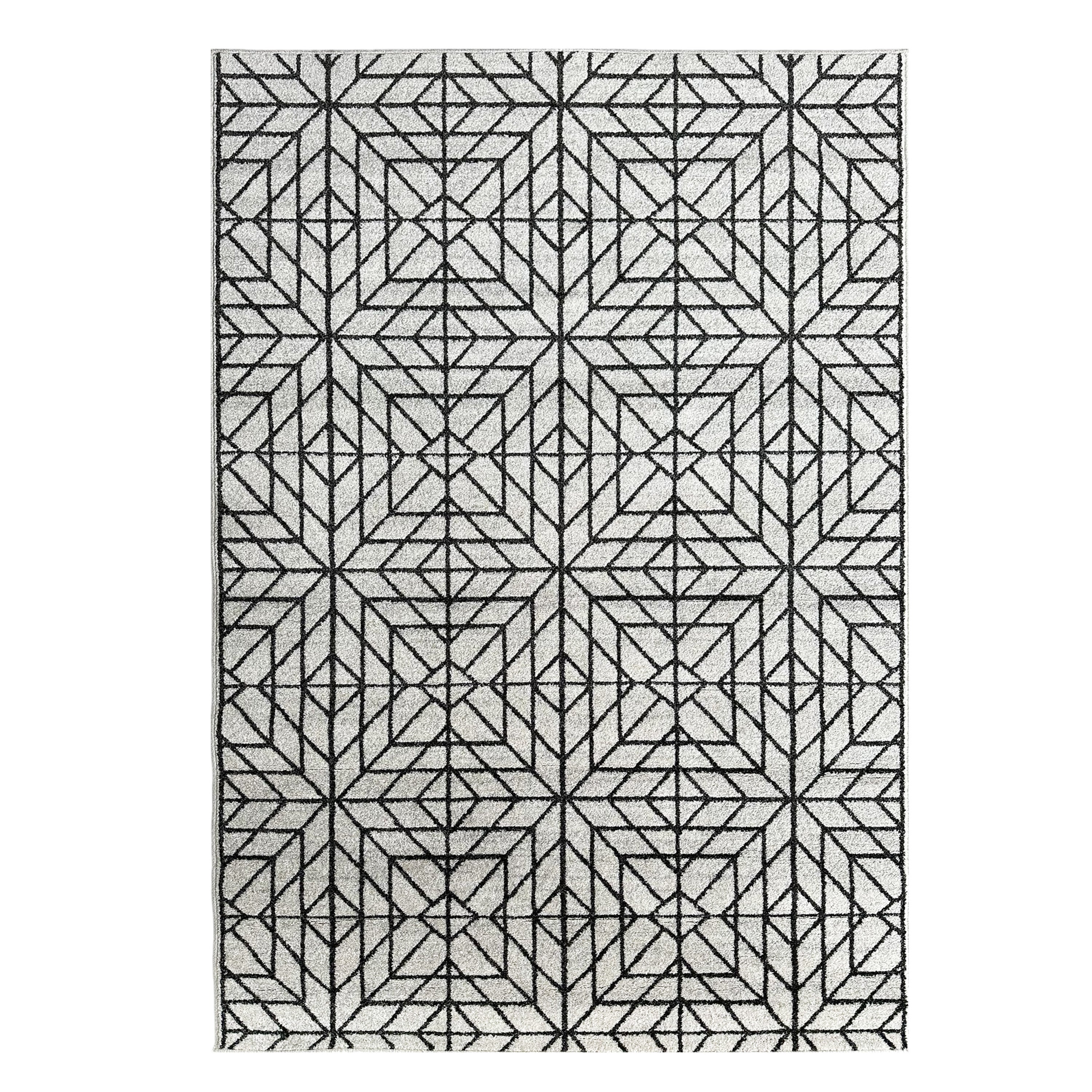 4 Tile Rug Asana Tile Cream/Black Rug – Signature Rugs