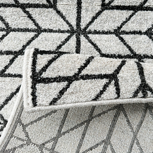 Asana Tile Cream/Black Rug