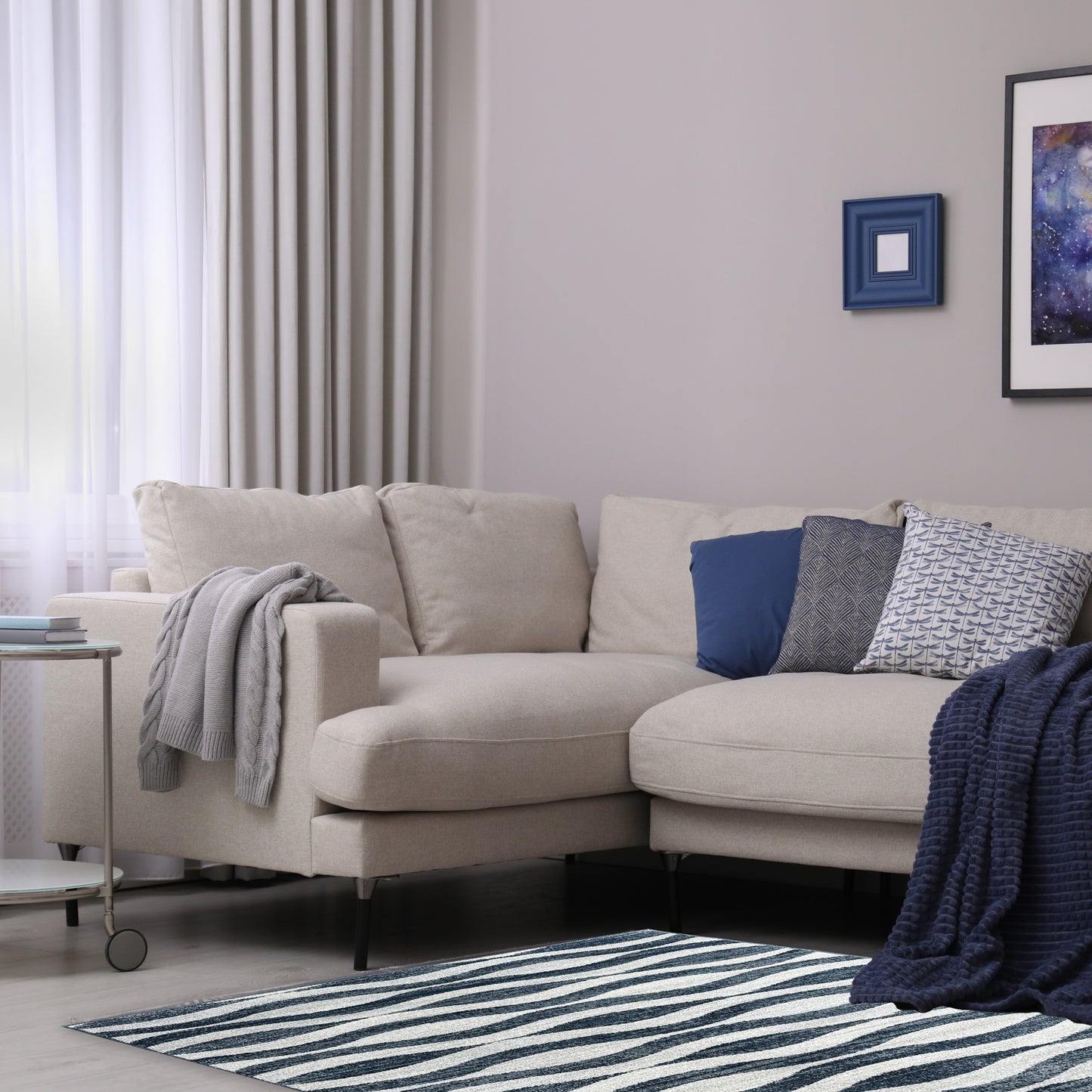 Asana Wave Blue/Grey Rug