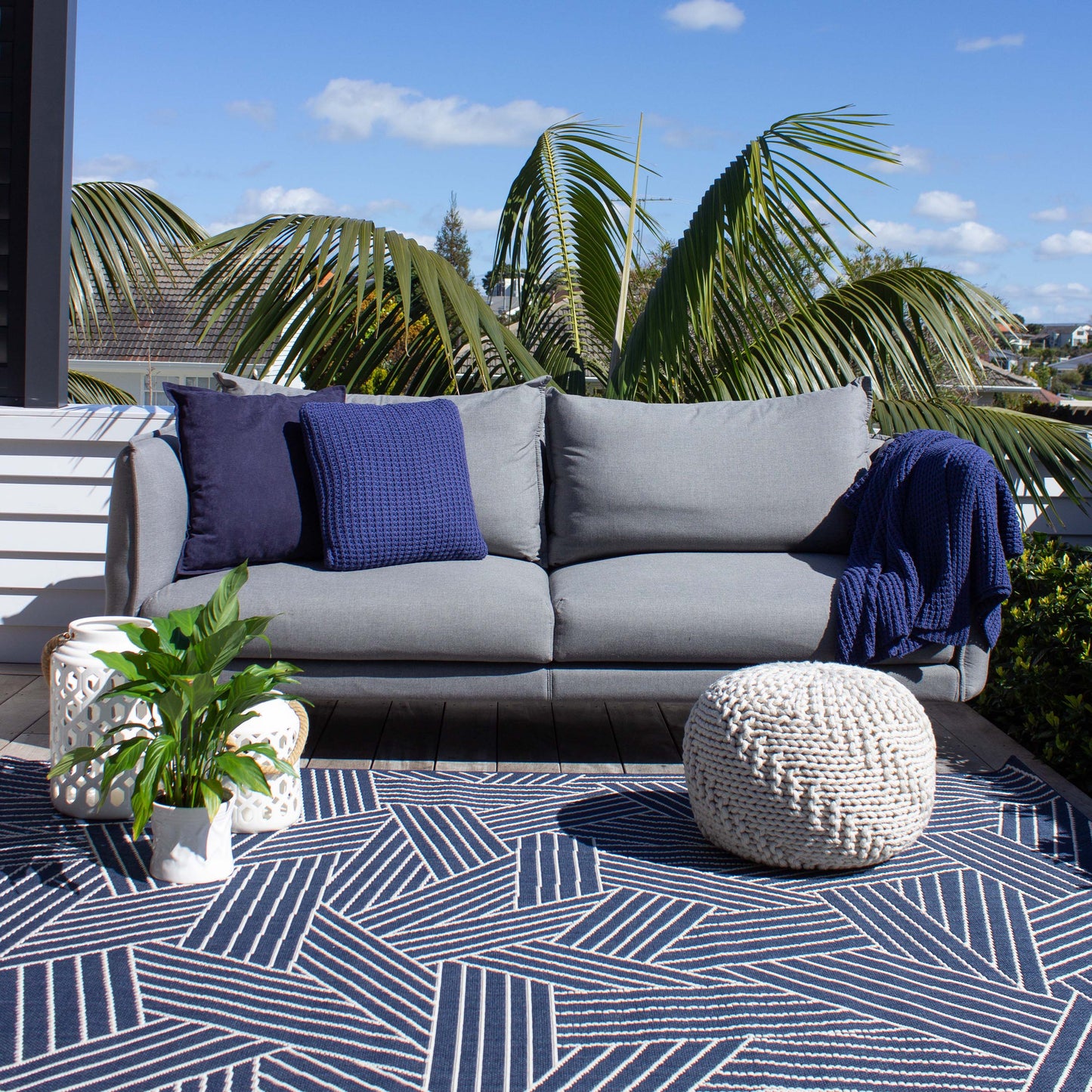 Sunset Indoor/Outdoor Weave Navy Rug