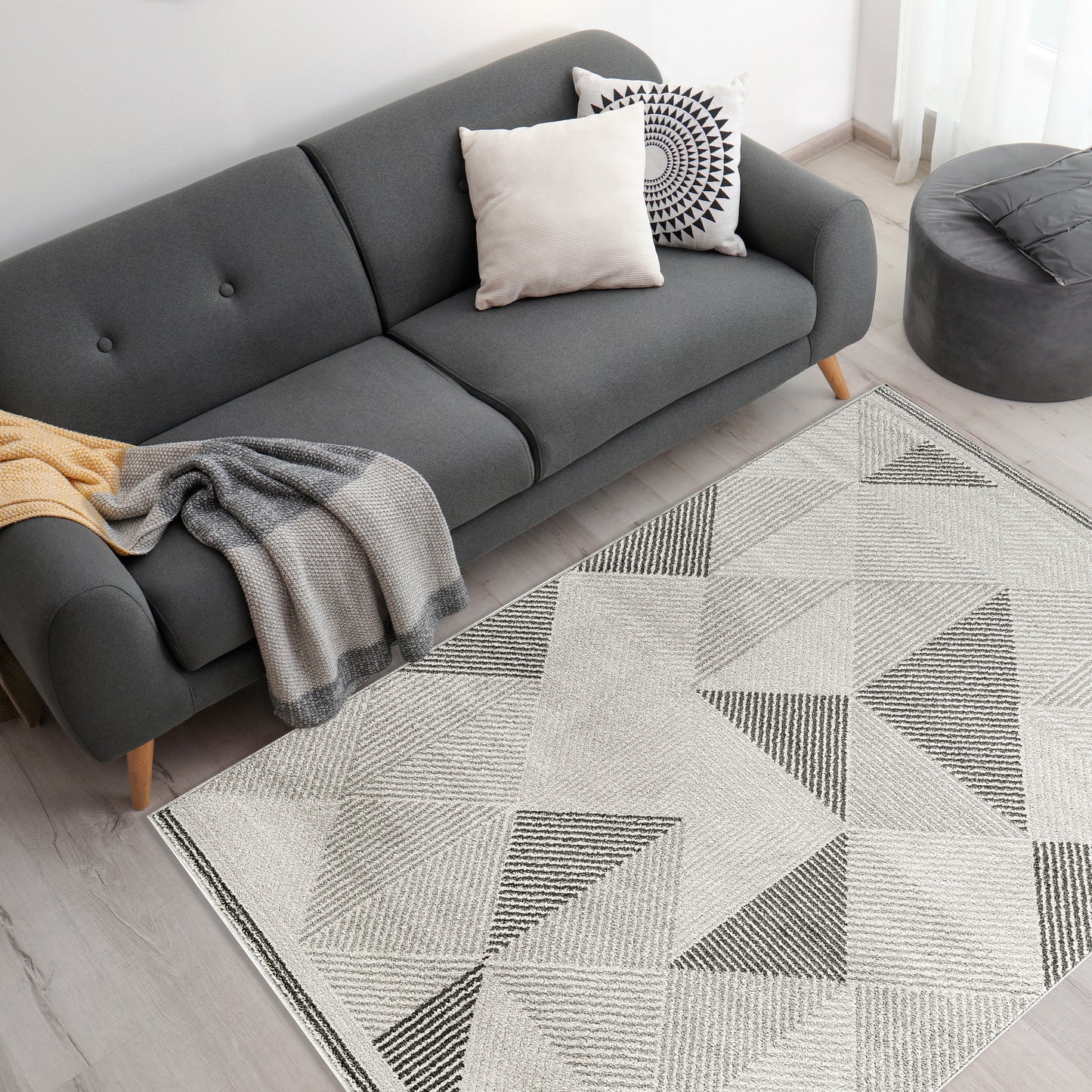 Piper Geo Cream/Dark Grey Rug