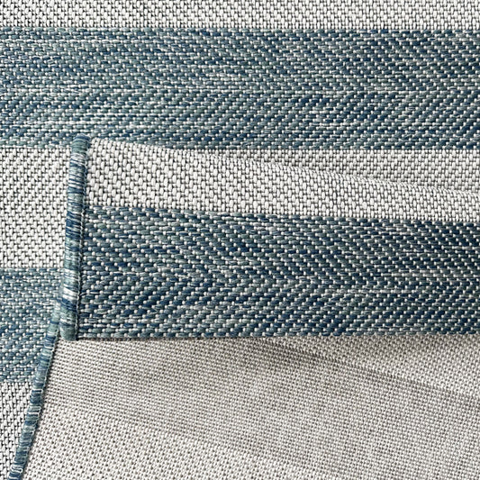 Coast Outdoor Stripe Blue Rug
