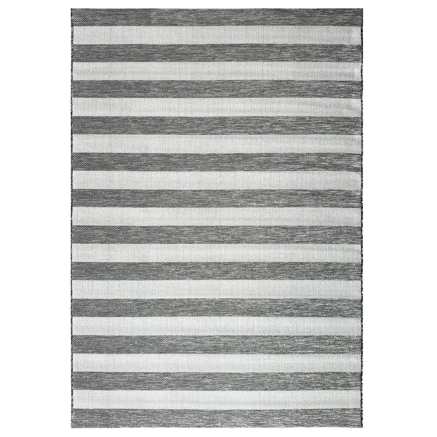 Coast Outdoor Stripe Charcoal Rug