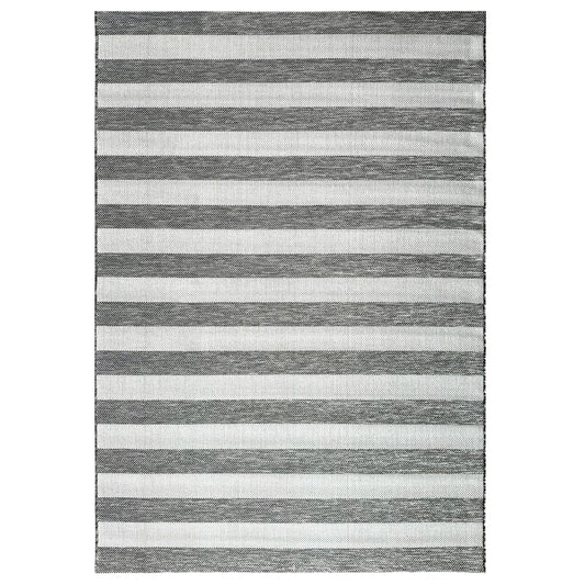 Coast Outdoor Stripe Charcoal Rug