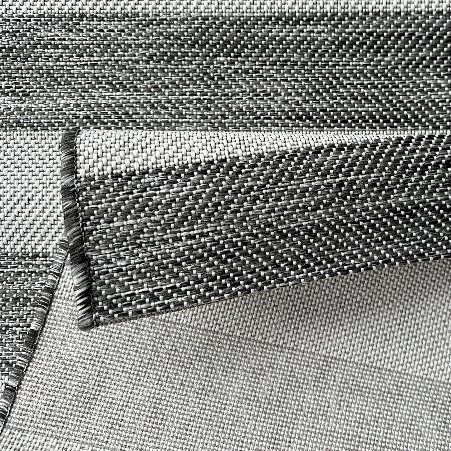 Coast Outdoor Stripe Charcoal Rug