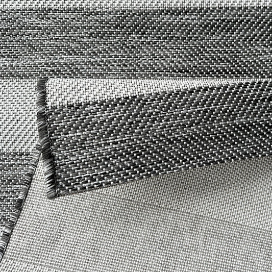 Coast Outdoor Stripe Charcoal Rug
