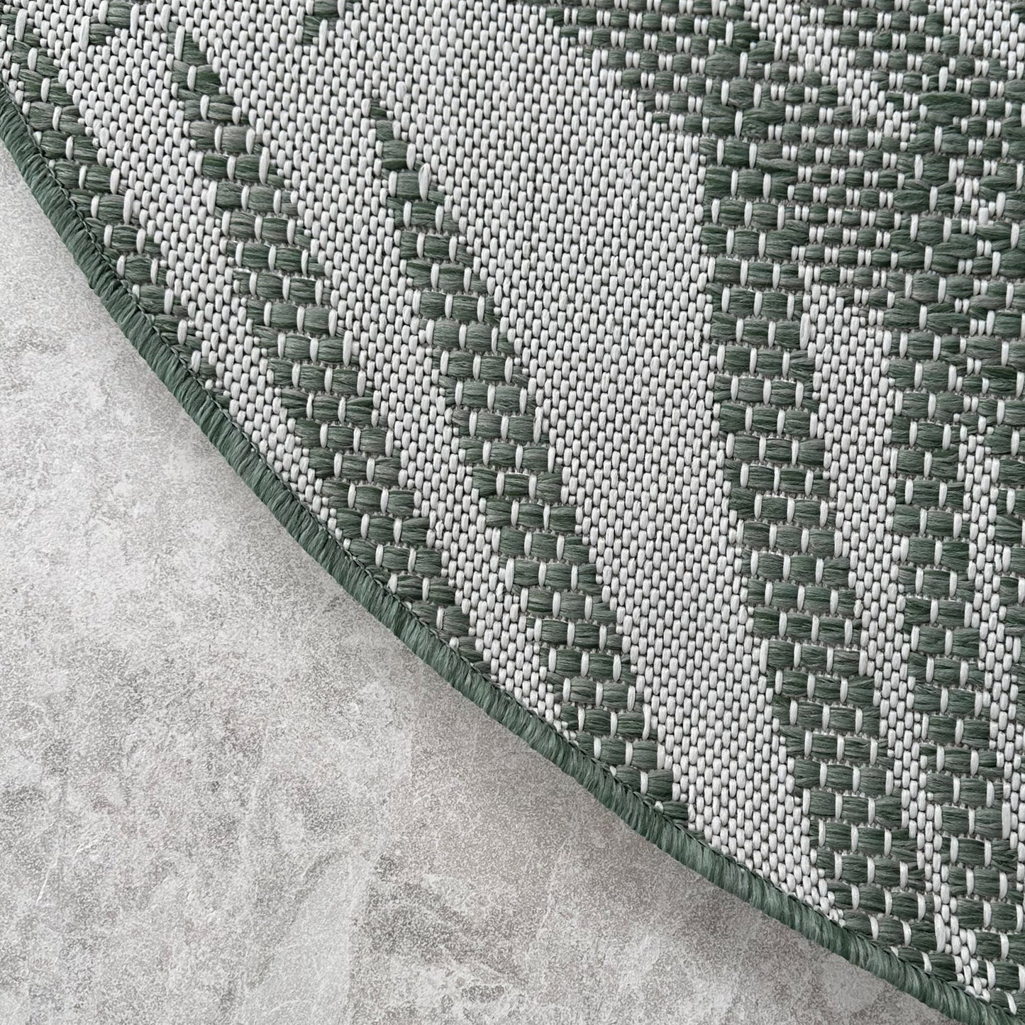 Milos Palm Green Round Rug