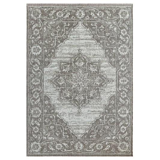 Oakley Medallion Beige Indoor/Outdoor Rug