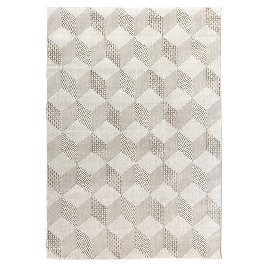 Lakehouse 3D Box Beige Indoor/Outdoor Rug