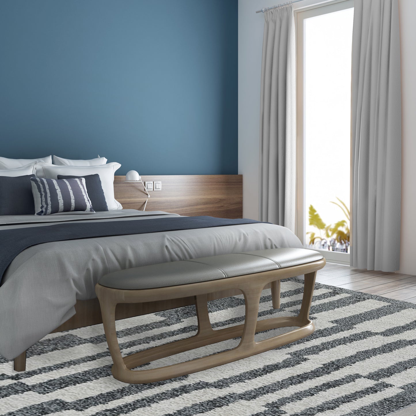 Beaumont Block Charcoal Rug