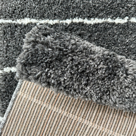 Avery Stripe Charcoal Mat