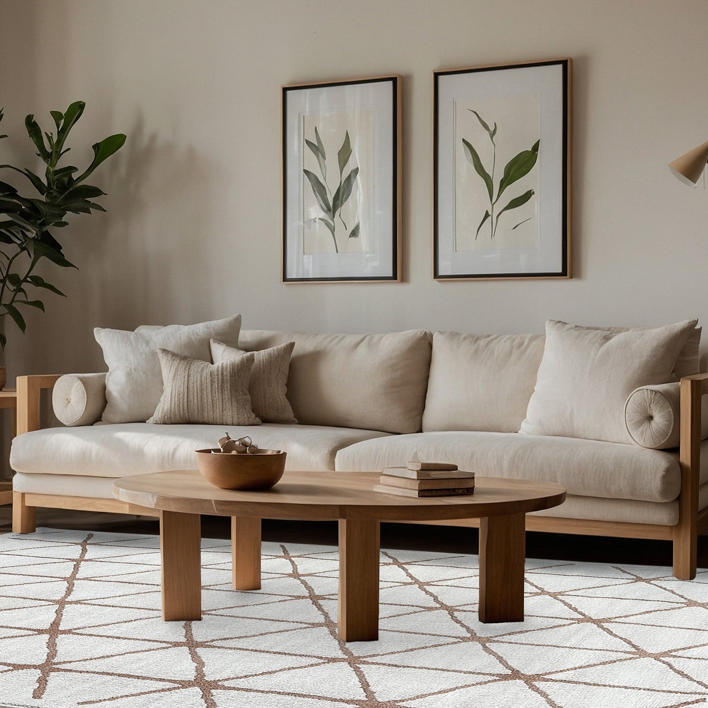 Brax Grid Copper Rug