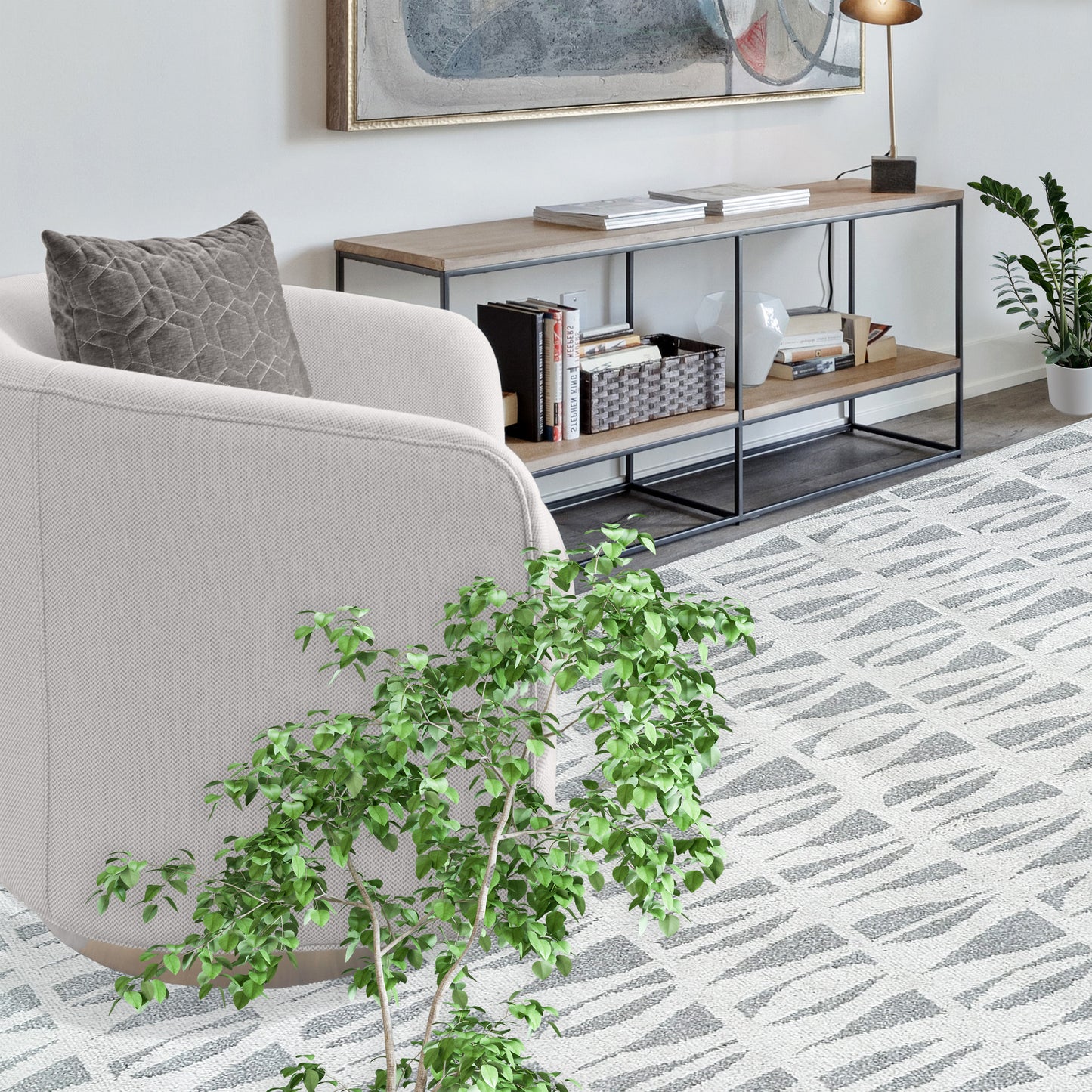 Munro Lattice Grey Rug