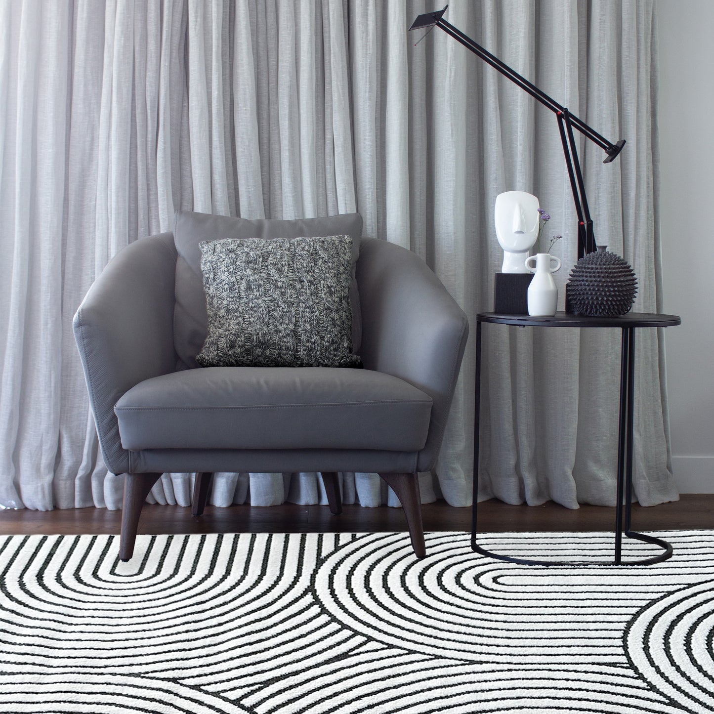 Hudson Loop Charcoal Rug