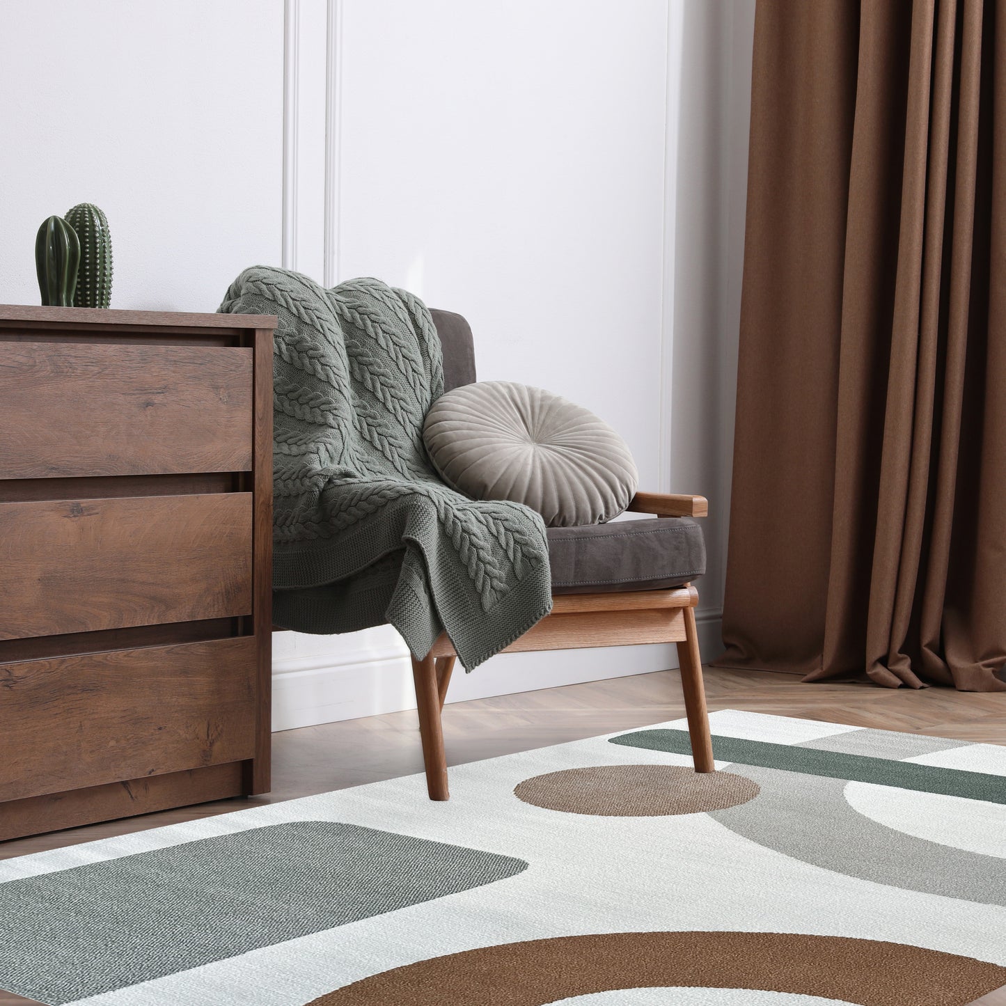 Hudson Muted Abstract Rug