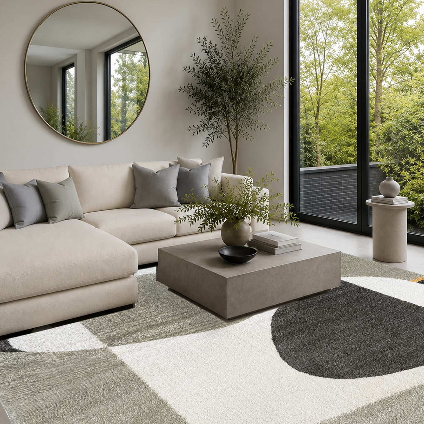 Georgie Graphic Monochrome Rug