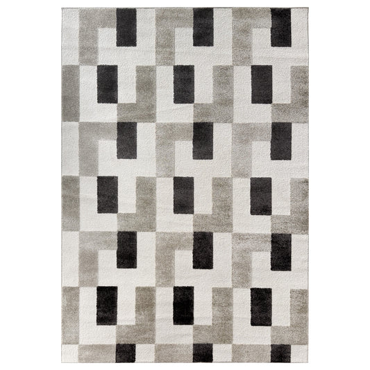 Georgie Metro Grey/Black Rug