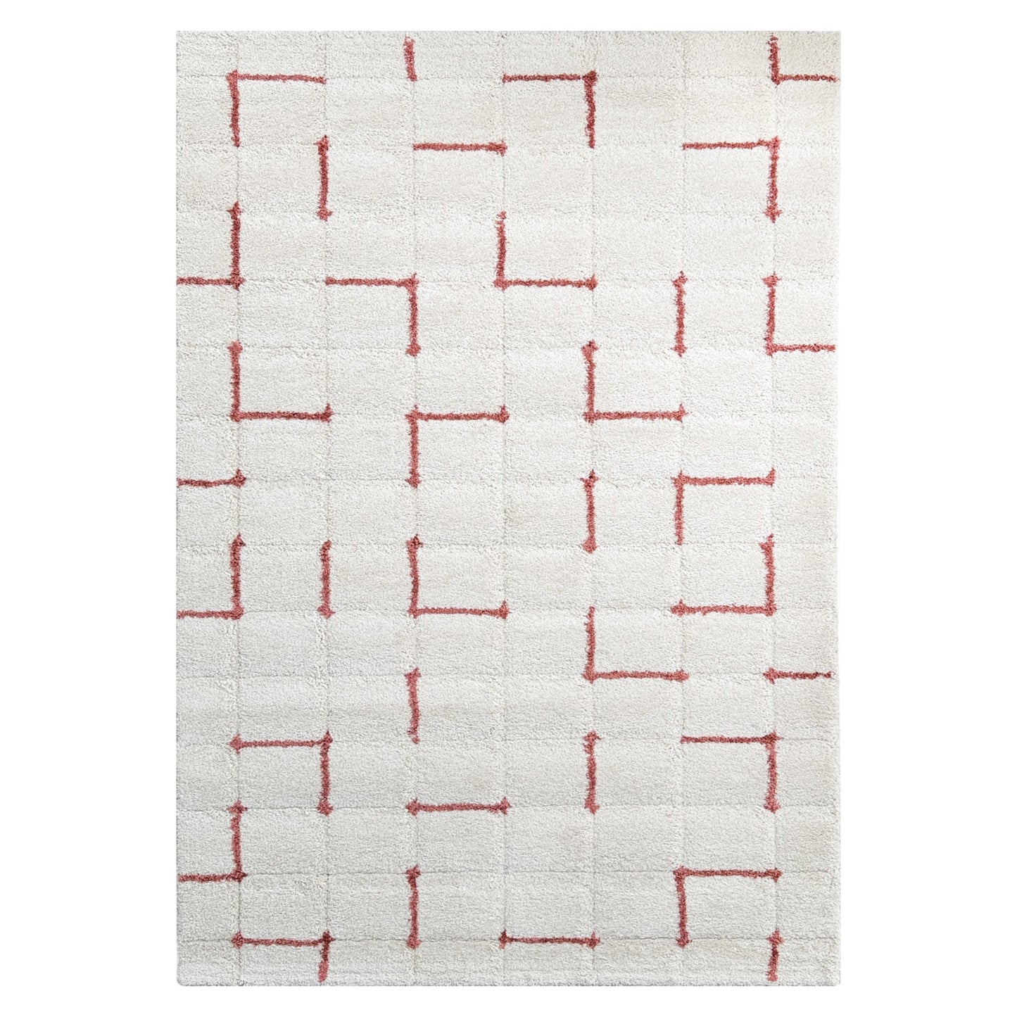 Lowry Grid White/Copper Rug