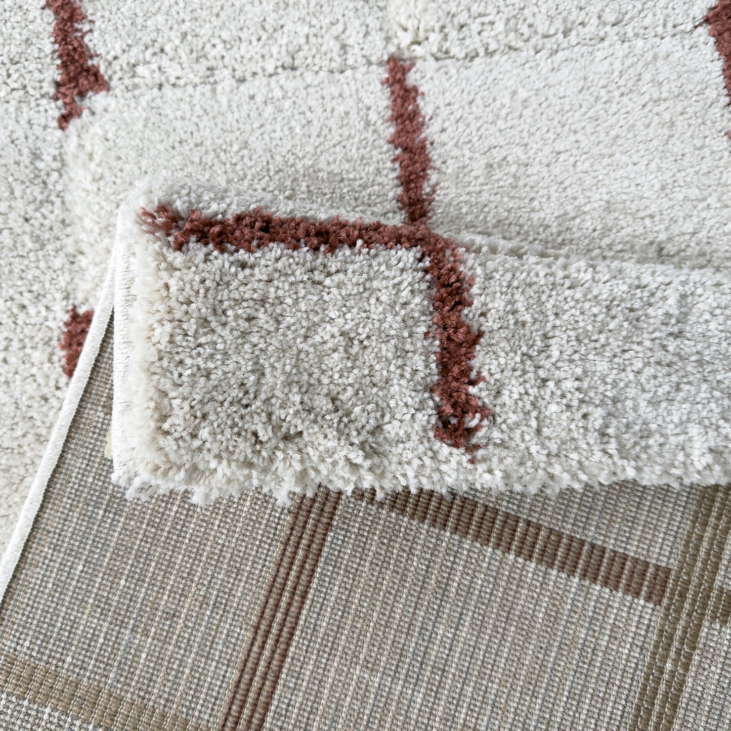 Lowry Grid White/Copper Rug