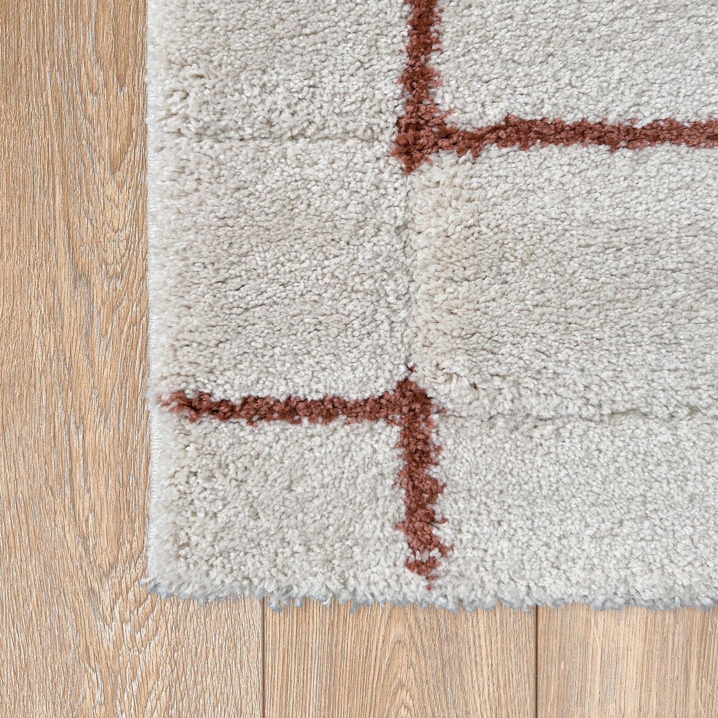 Lowry Grid White/Copper Rug