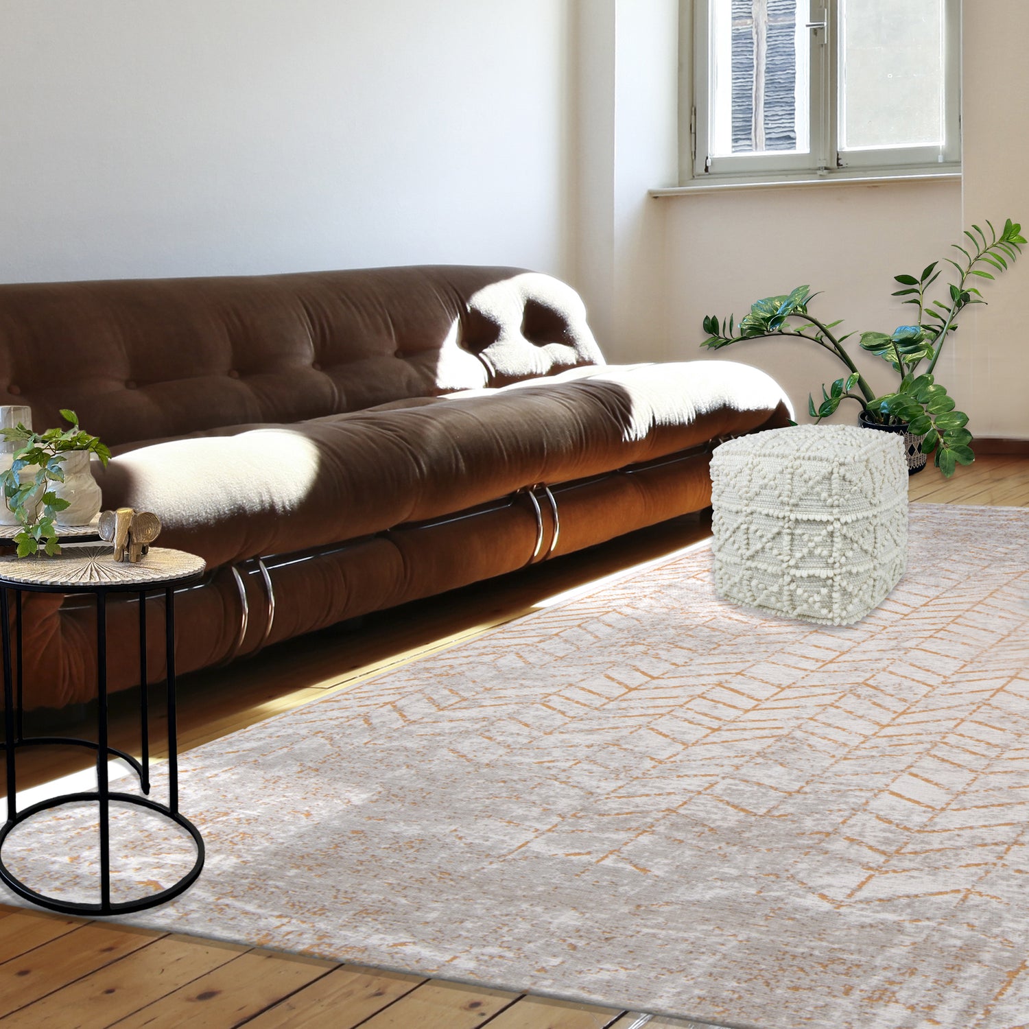 Mad Men Jacobs Ladder Central Yellow 8928 – Signature Rugs