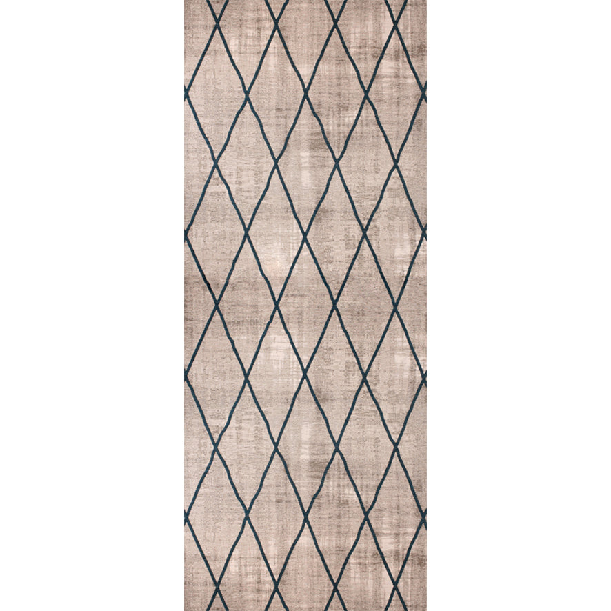 Opale Cross Silver/Blue Rug