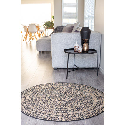 Indy Round 8940 Jute Rug