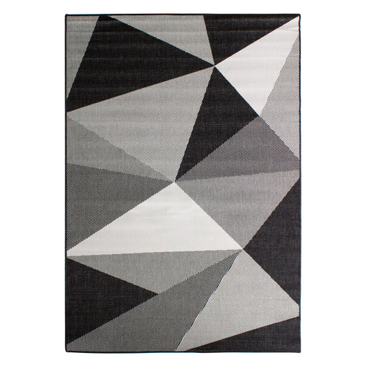 Eden Indoor/Outdoor Geo Black Rug