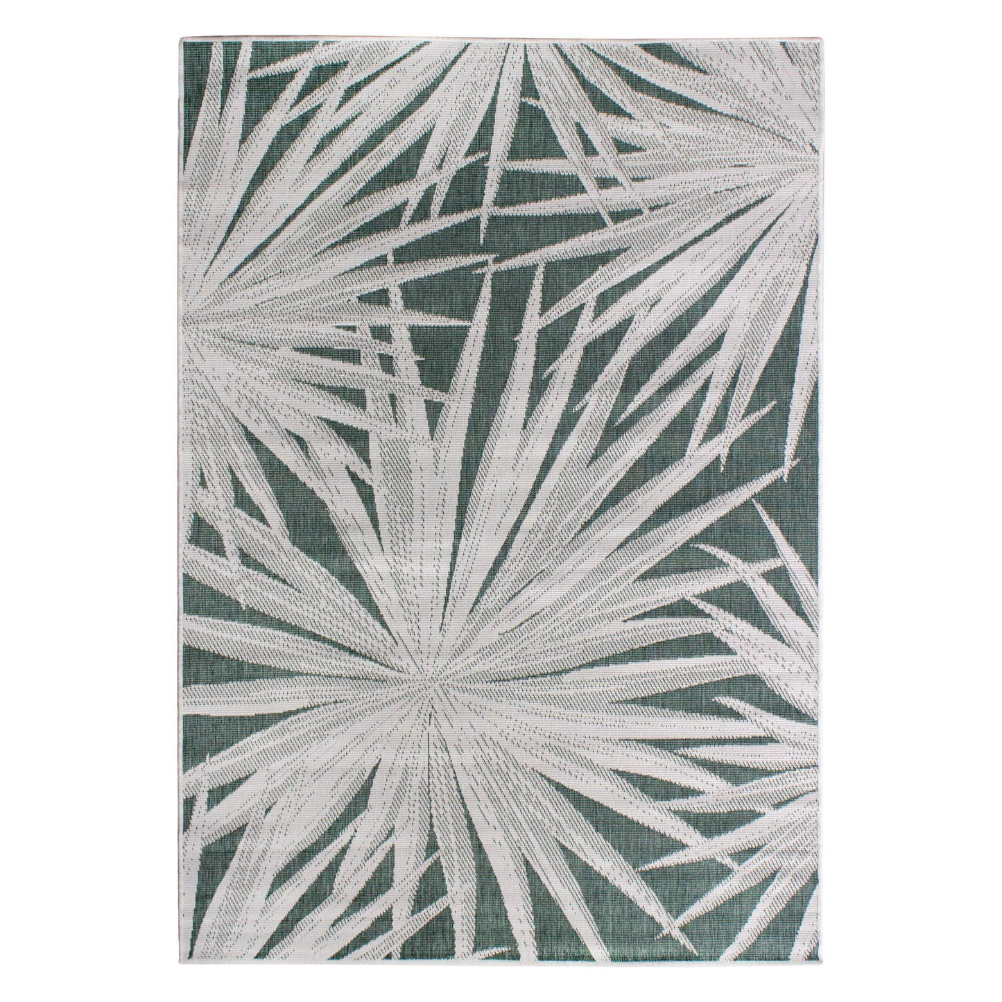 Eden Indoor/Outdoor Star Palm Green Rug