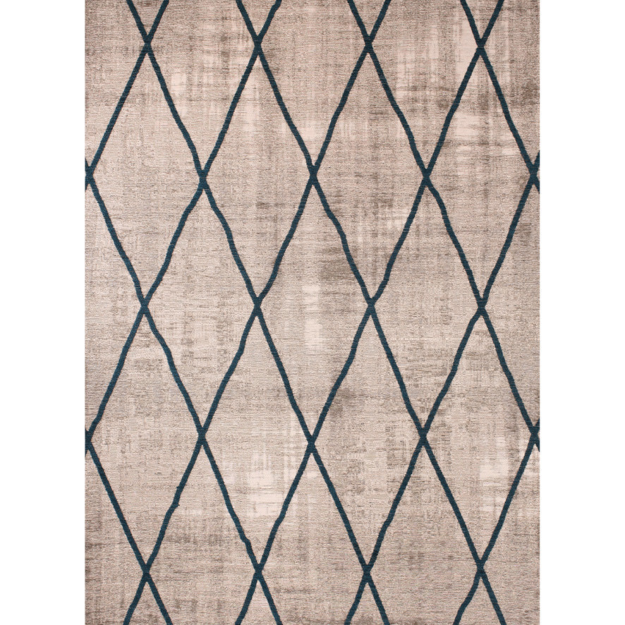 Opale Cross Silver/Blue Rug