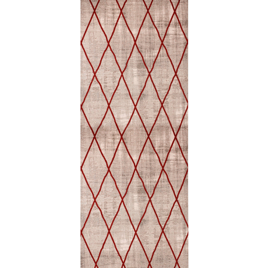 Opale Cross Silver Red Rug